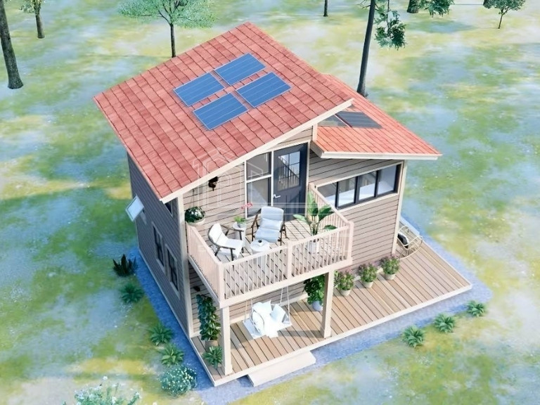 nhà tiền chế có gác lững